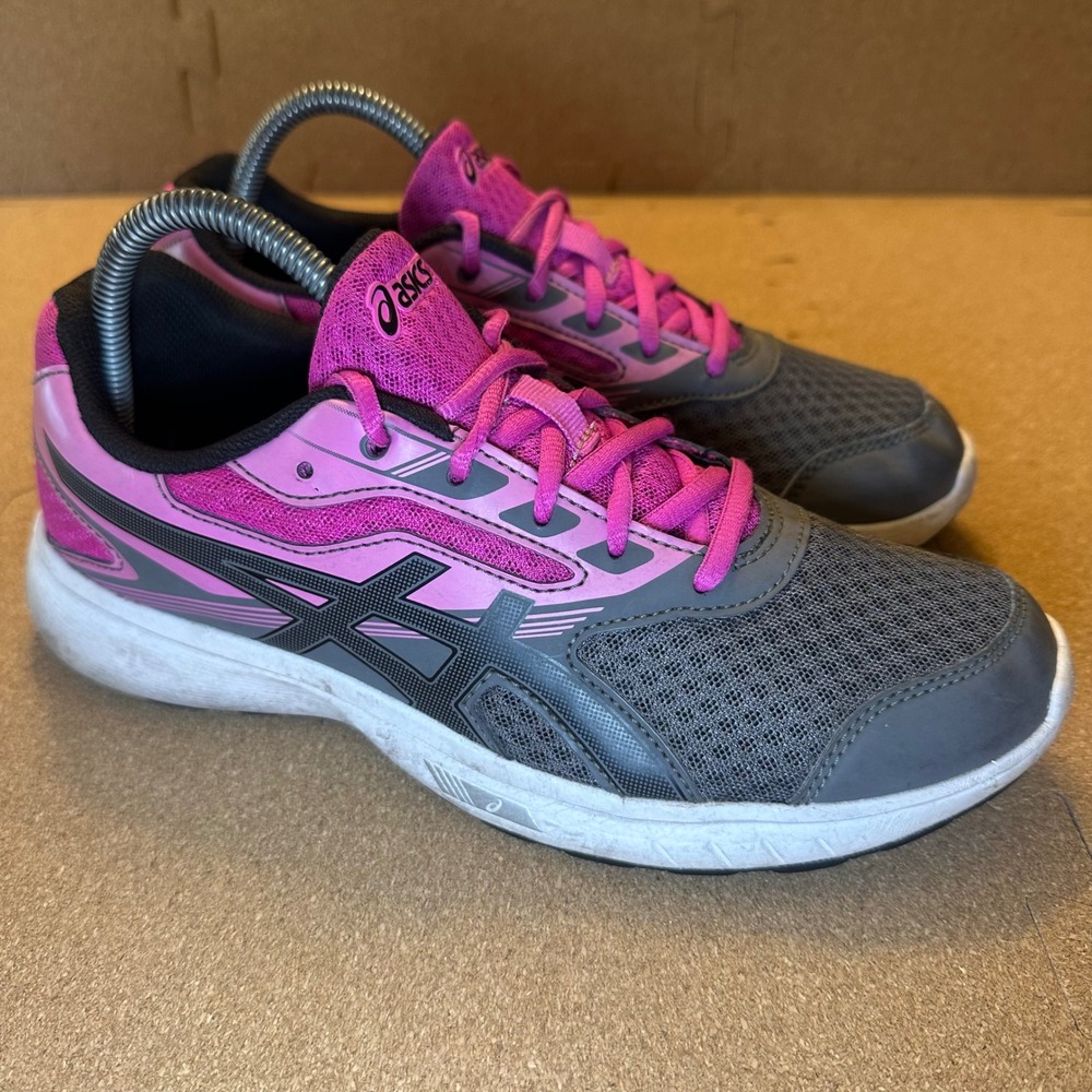 Asics Contend‎ 4 Womens Running Shoes Pink Charcoal Grey T791S Sneakers Size 9